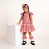 Picture of Caramelo Kids Girls Double Bow Dropped Waist School Dress - Red Gingham