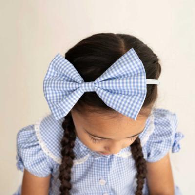 Picture of Caramelo Kids Girls Gingham Scrunchie & Alice Band Set x 2 - Blue