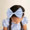 Picture of PRE ORDER Caramelo Kids Girls Gingham Scrunchie & Alice Band Set x 2 - Blue