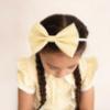Picture of PRE ORDER Caramelo Kids Girls Gingham Scrunchie & Alice Band Set x 2 - Yellow
