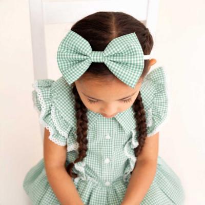 Picture of Caramelo Kids Girls Gingham Scrunchie & Alice Band Set x 2 - Green