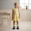 Picture of Caramelo Kids Girls Double Bow Dropped Waist School Dress - Yellow Gingham