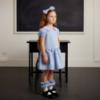 Picture of Caramelo Kids Girls Double Bow Dropped Waist School Dress - Blue Gingham