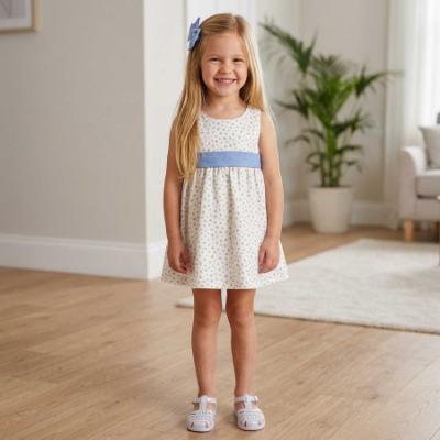 Picture of Rapife Summer Girls Floral Ruffle Dress & Hair Bow Set X 2 - Pale Blue