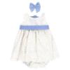 Picture of Rapife Summer Girls Floral Ruffle Dress & Hair Bow Set X 2 - Pale Blue