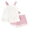 Picture of Rapife Summer Girls Floral Ruffle Sun Top & Shorts Set X 2 - Pale Pink
