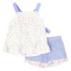 Picture of Rapife Summer Girls Floral Ruffle Sun Top & Shorts Set X 2 - Pale Blue