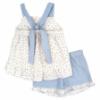 Picture of Rapife Summer Girls Floral Ruffle Sun Top & Shorts Set X 2 - Pale Blue