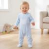 Picture of Blues Baby Boys Velour Teddy Bear Sleeper - Pale Blue