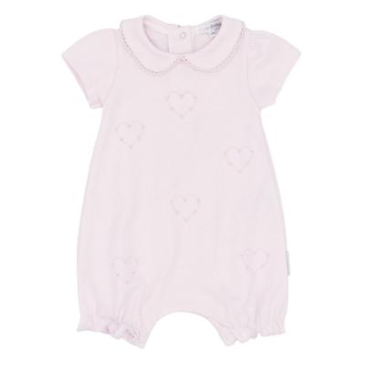 Picture of Blues Baby Girls Shortie With Heart Embroidery - Pale Pink