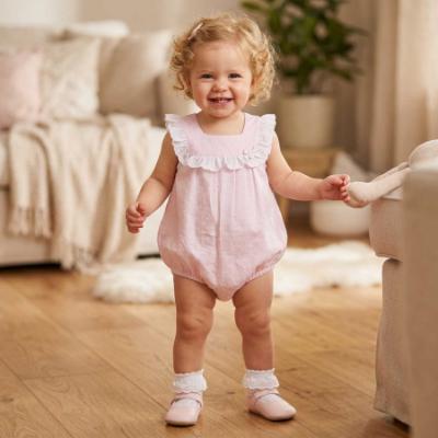 Picture of Blues Baby Girls Plumetti Ruffle Romper - Pale Pink White