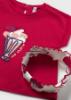 Picture of PRE ORDER Mayoral Toddler Girls Sundae Top Leggings & Headband Set X 2 -  White Red