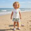 Picture of PRE ORDER Mayoral Toddler Girls Summer Blossom Shorts Set X 2 - Lake Green