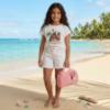 Picture of PRE ORDER Monnalisa Girls Disney Moana Top & Shorts Set X 2 - White