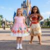 Picture of PRE ORDER Monnalisa Girls Disney Moana Poplin Dress - White Multi