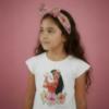 Picture of Monnalisa Girls Disney Moana T-Shirt With Diamante - White Multi