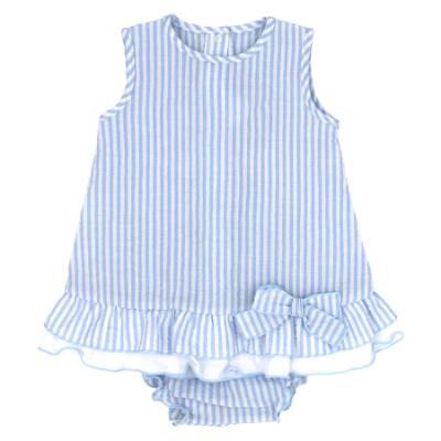 Picture of Rapife Summer Baby Girls Dress & Panties Set X 2 - Pale Blue