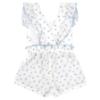 Picture of Rapife Summer Girls Floral Ruffle Straps Playsuit - Sky Blue