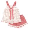 Picture of Rapife Summer Girls Floral Ruffle Sun Top & Shorts Set X 2 - Red Gingham