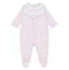 Picture of Blues Baby Girls Babygrow With Heart Embroidery Bodice - White Pale Pink