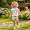 Picture of Agatha Ruiz De La Prada Collection Girls Bows T-Shirt & Shorts Set X 2 - White Multi