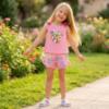 Picture of Agatha Ruiz De La Prada Collection Girls Dots T-Shirt & Shorts Set X 2 - Pink Multi