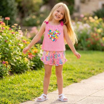 Picture of Agatha Ruiz De La Prada Collection Girls Dots T-Shirt & Shorts Set X 2 - Pink Multi