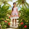 Picture of Monnalisa Girls Disney Moana Poplin Dress - White Multi