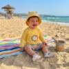 Picture of Mayoral Newborn Boys Lion Swim Shorts Rashguard & Sunhat Set X 3 - Yellow Multi