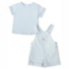 Picture of Tutto Piccolo Summer Boys Dungaree Set X 2 - Pale Blue