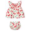 Picture of Tutto Piccolo Summer Girls Smock Cherry Dress & Panties Set X 2 - Ivory Red