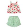 Picture of Tutto Piccolo Summer Girls Smock Cherry Tunic & Shorts Set X 2 - Ivory Red
