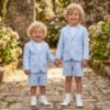 Picture of Tutto Piccolo Summer Boys Jacket & Bermuda Shorts Set X 2 - Pale Blue