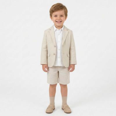 Picture of Tutto Piccolo Summer Boys Jacket & Bermuda Shorts Set X 2 - Beige