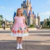 Picture of Monnalisa Girls Disney Moana Poplin Dress - White Multi