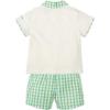 Picture of Tutto Piccolo Summer Boys Top & Shorts Set X 2 - Green Gingham