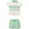 Picture of Tutto Piccolo Summer Boys Top & Shorts Set X 2 - Green Gingham
