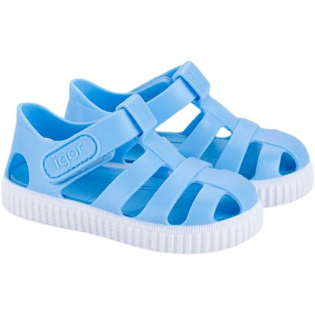 Picture of Igor Nico Solid Colour Jelly Sandal - Celeste Blue