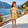 Picture of Daga Girls Tutti Frutti Top & Print Ruffle Skirt Set X 2 - Yellow Multi
