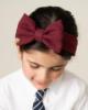 Picture of PRE ORDER Caramelo Kids Girls School Hair Bow Headband - Maroon Burgundy