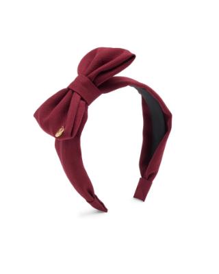Picture of PRE ORDER Caramelo Kids Girls School Hair Bow Headband - Maroon Burgundy