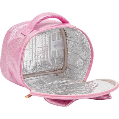 Picture of PRE ORDER Caramelo Kids Colourblock Glitter Lunch Box With Bow - Pink