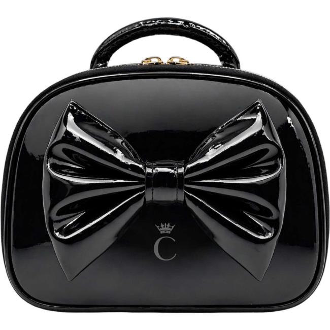 Picture of PRE ORDER Caramelo Kids Patent Lunch Box With Bow - Black