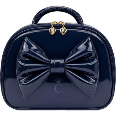 Picture of PRE ORDER Caramelo Kids Patent Lunch Box With Bow - Navy
