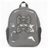 Picture of PRE ORDER Caramelo Kids Patent School Bag With Bows - Grey Patent