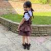 Picture of PRE ORDER Caramelo Kids Girls Ra-Ra Frill School Pinafore - Brown