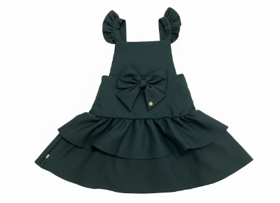 Picture of PRE ORDER Caramelo Kids Girls Ra-Ra Frill School Pinafore - Bottle Green