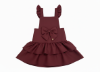 Picture of PRE ORDER Caramelo Kids Girls Ra-Ra Frill School Pinafore - Maroon Burgundy