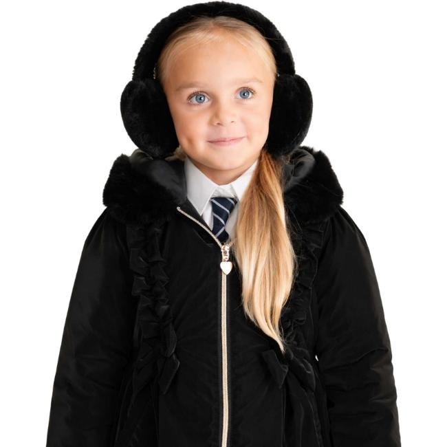 Picture of PRE ORDER Caramelo Kids Girls Fluffy Ear Muffs - Black