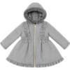 Picture of PRE ORDER Caramelo Kids Girls School Twill Coat With Hood - Grey